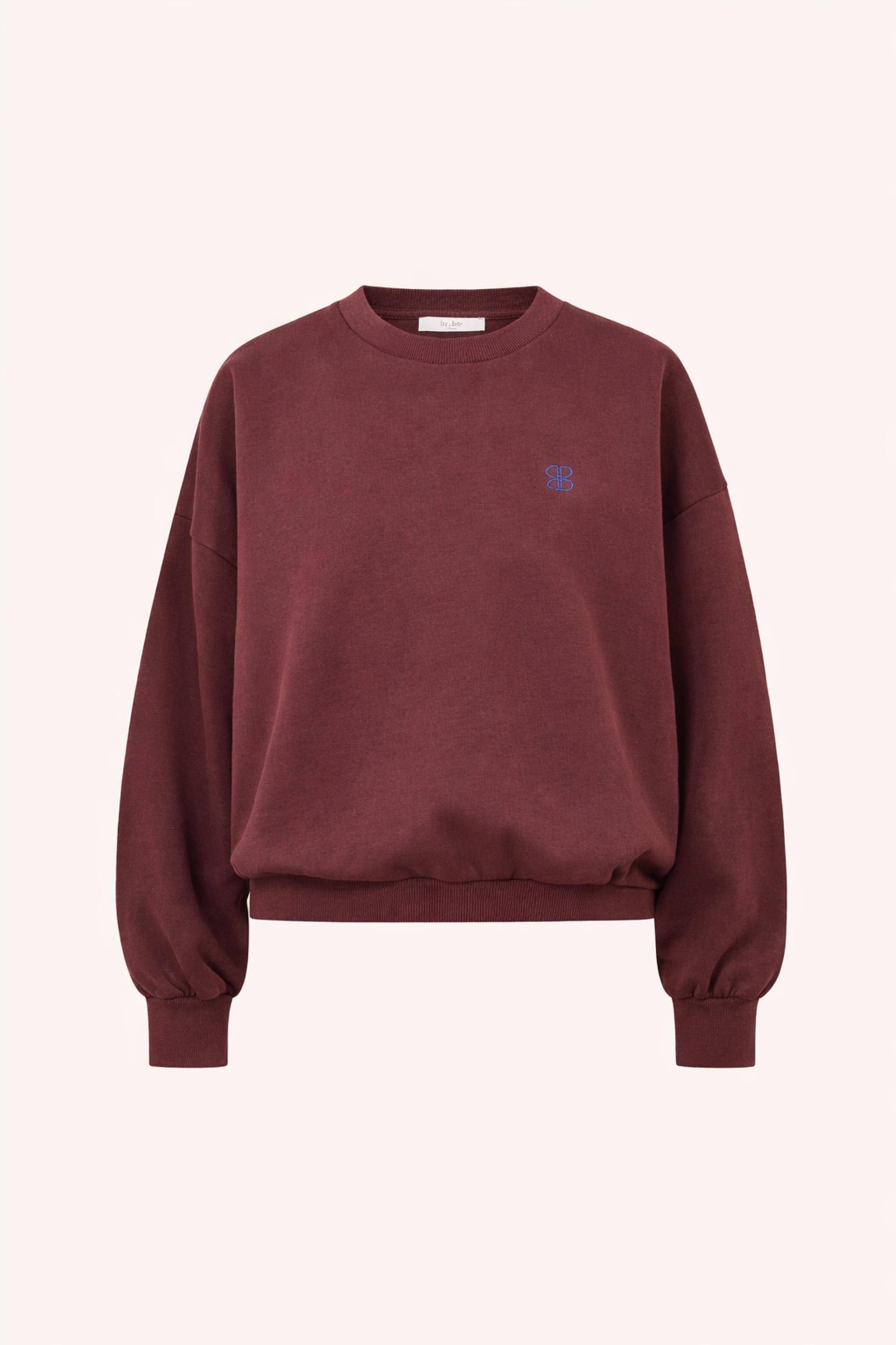 By-Bar Malyn Logo Sweater Burgundy Crush Damen Pullover rot